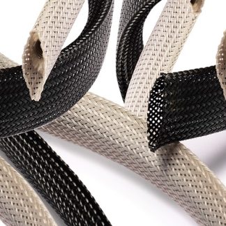 Guaina per cavi intrecciata RS PRO in PET, Ø 40mm, col. Nero, espandibile