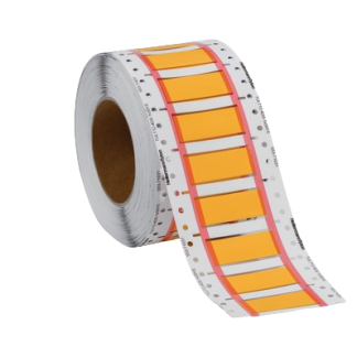 Segnacavo termorestringente HellermannTyton Giallo Sospeso, Ømin 8mm, Ømax 24mm Ladder Style