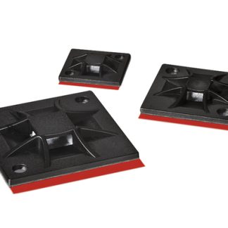 Fermacavi HellermannTyton, col. Nero, autoadesivo, 30mm x 30 mm, Ø fissaggio 4.1mm