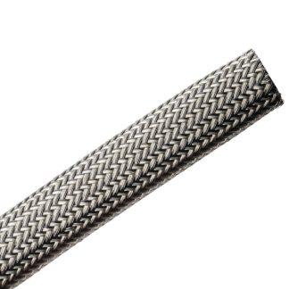 Guaina per cavi intrecciata HellermannTyton in PET, Rame stagnato, Ø 10mm, L. 50m, col. Nero, grigio, espandibile