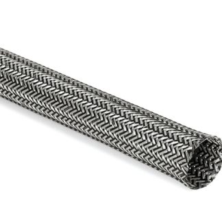 Guaina per cavi intrecciata HellermannTyton in PET, Rame stagnato, Ø 4mm, L. 100m, col. Nero, grigio, espandibile