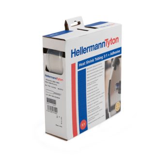 Guaina termorestringente HellermannTyton Ø 24mm, col. Chiaro, restringimento 3:1, L. 3m, adesiva