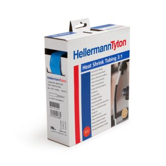 Guaina termorestringente HellermannTyton Ø 25.4mm, col. Blu, restringimento 3:1, L. 3m