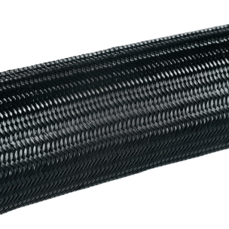 Guaina per cavi intrecciata HellermannTyton in Nylon 66, Ø 6mm, L. 100m, col. Nero, espandibile