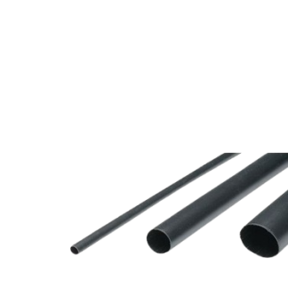 Guaina termorestringente RND Ø 9 → 3mm, col. Nero, restringimento 3:1, L. 1.2m, adesiva