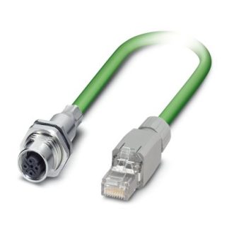 Cavo Cat5 Cat5 (schermato) Phoenix Contact, guaina in PVC col. Verde, L. 5m, Con terminazione