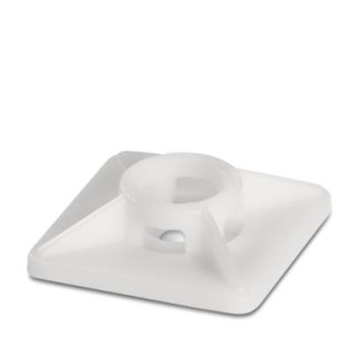 Fermacavi Phoenix Contact, col. Bianco, autoadesivo, 27mm x 27 mm, Ø fissaggio 4.8mm