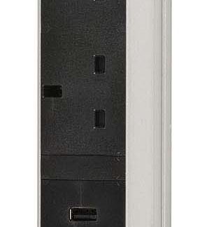 Cavo di prolunga brennenstuhl 2m, 5 prese, spina tipo G - UK, 2.1A