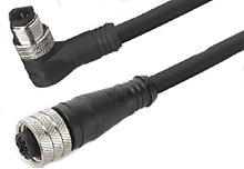 Cavo sensore/attuatore Molex 4 cond. M12 Femmina / M12 Maschio, Ø 5.3mm, L. 10m