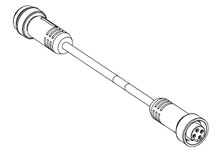 Cavo sensore/attuatore Molex 4 cond. Circolare da 7/8 poll. Femmina / Circolare da 7/8 poll. Maschio, L. 1m