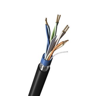 Cavo Ethernet Cat6 (F/UTP) Belden, guaina in PVC col. Nero, L. 305m, Senza terminazione