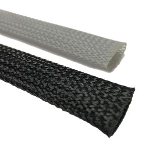 Guaina per cavi intrecciata RS PRO in PET, Ø 10mm, L. 15m, col. Nero, espandibile