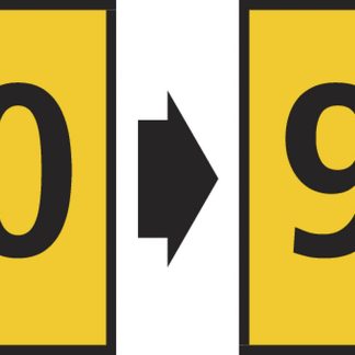 Segnacavo HellermannTyton Giallo A scatto, Ømin 0.8mm, Ømax 2.2mm, lunghezza 3mm, confez. da 200pz No 0 → 9