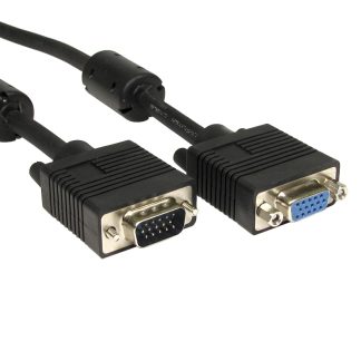 Cavo VGA RS PRO VGA Maschio/VGA Femmina, lungh. 25m, col. Nero