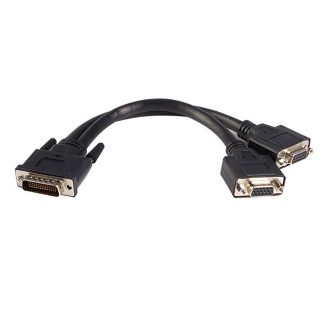 Cavo VGA StarTech.com DMS-59 Maschio/VGA x 2 Femmina, lungh. 203mm, col. Nero
