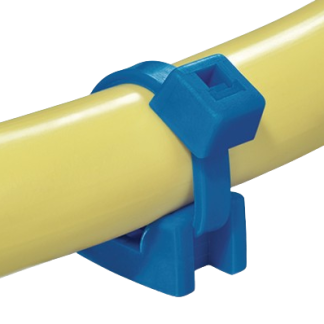 Supporto fascette HellermannTyton, col. Blu, autoadesivo, 17.8mm x 11,8 mm, Ø fissaggio 4.5mm, 100 pezzi