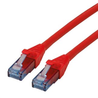 Cavo Ethernet Cat6a (U/UTP) Roline, guaina in LSZH col. Rosso, L. 3m, Con terminazione