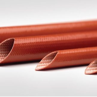 Guaina per cavi intrecciata HellermannTyton in Fibra di vetro, Ø 12mm, L. 100m, col. Rosso, espandibile