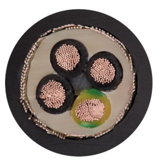 Cavo di potenza schermato a 4 cond. 6 mm², 9 AWG, 600/1000 V, Ø16mm, L. 10m