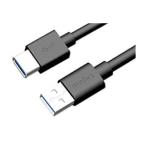 Cavo USB Molex USB A/USB A, L. 2m, col. Nero