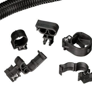 Fermaglio HellermannTyton in Nylon 66, Ø fascio 22mm max, col. Nero, A clip