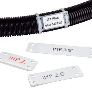 Piastra per marcatura HellermannTyton in Poliammide 6.6 (PA66), col. Chiaro