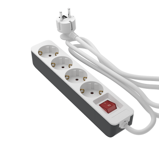 RS PRO 2m, 4 prese Schuko, 250 V, 16A