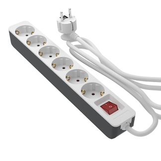 RS PRO 5m, 6 prese Schuko, 250 V, 16A