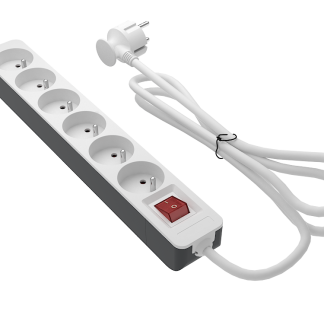 RS PRO 1.5m, 6 prese, spina tipo E - FR, 250 V, 16A