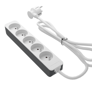 RS PRO 1.5m, 5 prese, spina tipo E - FR, 250 V, 16A