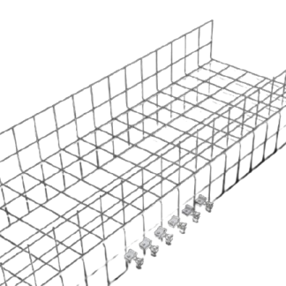 Reggicavo Rittal, Vassoio per cavi in rete metallica in Lamiera di acciaio 300 mm x 120mm