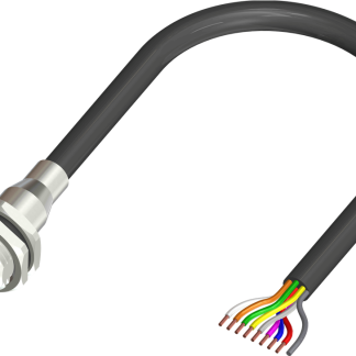 Cavo sensore/attuatore RS PRO 8 cond. M12 Maschio / Senza terminazione, L. 2m