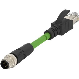 Cavo Ethernet Cat5e TE Connectivity, guaina in PUR col. Verde, L. 1m, Con terminazione