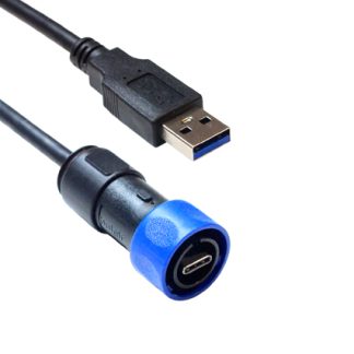 Cavo USB Bulgin USB C/USB A, L. 1m, col. Nero