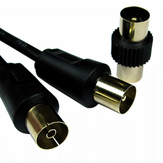 Cavo coassiale RS PRO 3C2V, Connettore per antenna TV / Connettore per antenna TV, col. Nero