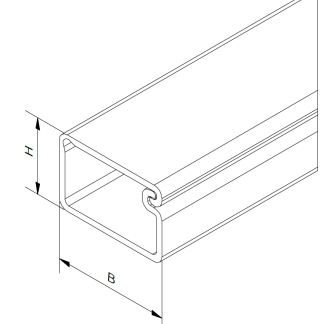 Canalina passacavi RS PRO in PVC, 7 mm x 12mm, L. 2m