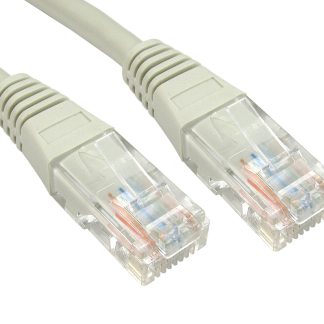 Cavo Ethernet Cat6 (U/UTP) RS PRO, guaina in PVC col. Grigio, L. 15m, Con terminazione