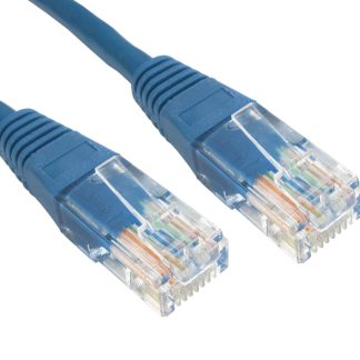 Cavo Ethernet Cat5e (U/UTP) RS PRO, guaina in PVC col. Blu, L. 2m, Con terminazione