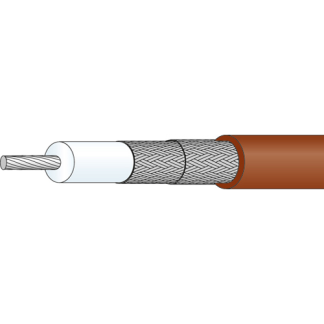 Cavo coassiale Huber+Suhner RG316D, L. 100m, 50 Ω, col. Marrone