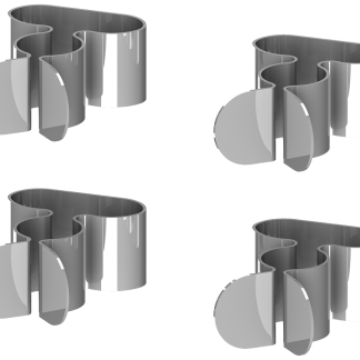 Morsetto C Siemens Sentron in Alluminio, Ø fascio 12mm max, col. Argento, Autoadesivo