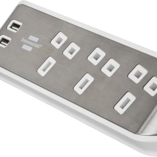 Connettore femmina di prolunga brennenstuhl 2m, 4 prese, spina tipo G - UK