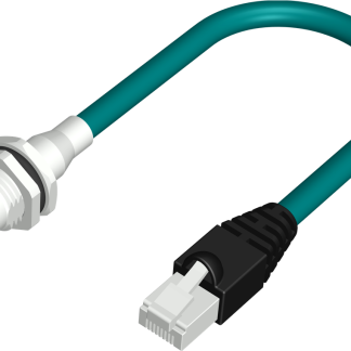 Cavo Ethernet Cat6a RS PRO, guaina in PUR col. Tè, L. 500mm, Con terminazione