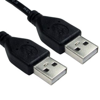 Cavo USB RS PRO USB A/USB A, L. 500mm, col. Nero