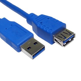 Prolunga USB RS PRO USB A/USB A, L. 1m, col. Blu