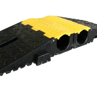 Canalina passacavi RS PRO, colore Nero/Giallo 2 x ø80mm, Ø interno 80mm, lunghezza 850mm, larghezza 300 mm Gomma