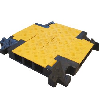 Canalina passacavi RS PRO, colore Nero/Giallo 58 x 52mm, Ø interno 58 x 52mm, lunghezza 500mm, larghezza 500 mm Gomma