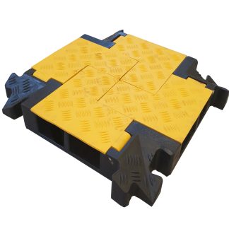 Canalina passacavi RS PRO, colore Nero/Giallo 38 x 35mm, Ø interno 38 x 35mm, lunghezza 250mm, larghezza 250mm Gomma