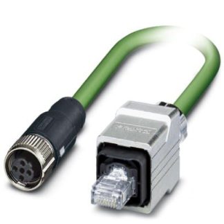 Cavo Ethernet Cat5 (schermato) Phoenix Contact col. Verde, L. 1m, Con terminazione