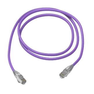 Cavo Ethernet Cat6a (S/FTP) HellermannTyton col. Porpora, L. 50m, Con terminazione