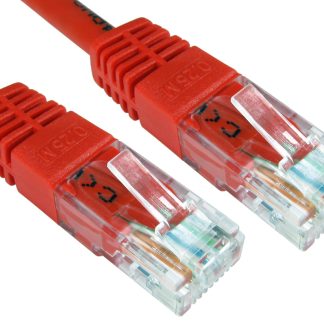 Cavo Ethernet Cat6 (UTP) RS PRO, guaina in PVC col. Rosso, L. 250mm, Con terminazione